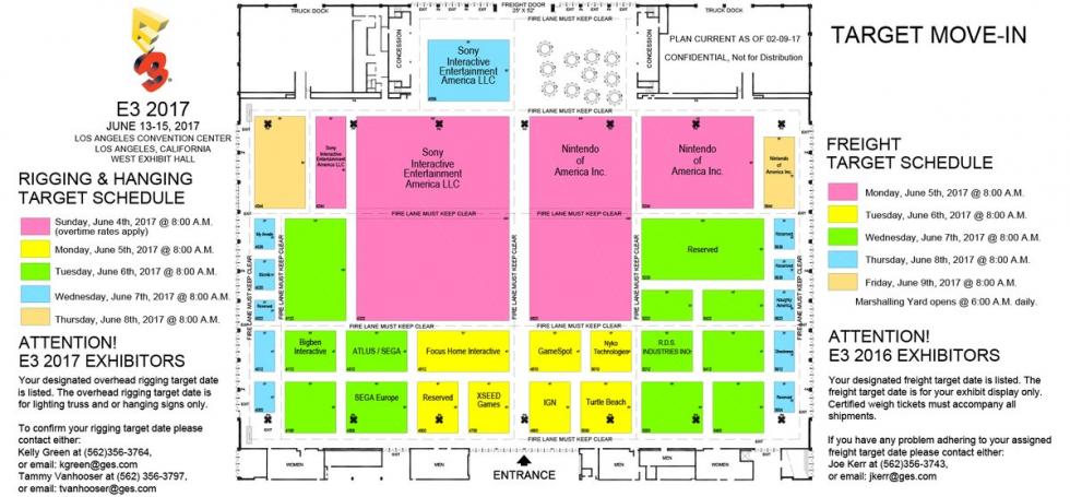 Distribución del pabellón del E3 2017